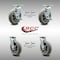 Service Caster 8 Inch SS Thermoplastic Caster Set with Roller Bearing 4 Swivel Lock 2 Brake SCC SCC-SS30S820-TPRRD-TLB-BSL-2-BSL-2 - alternate 5
